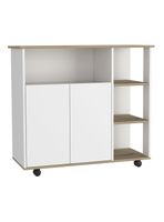 Mesón de Cocina Bicolor Blanco-Duna 2P 4R