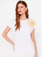 Polera Bordado Flor