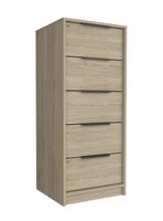 Cómoda Kaia 5 Cajones Caramelo-Wengue