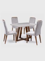 Juego de Comedor Bennet + 4 Sillas Megan