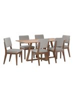 Juego de Comedor Avena + 6 Sillas Ella Alpha