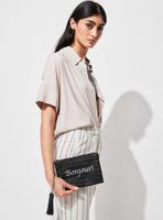 Estuche Efecto Raffia con Forro Estampado