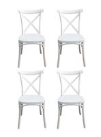 Pack de 4 Sillas Comedor Stack Negro