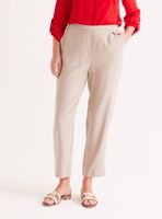 Pantalón Crop Bolsillos Laterales y Pretina Elástica