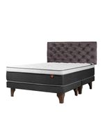 Cama Europea Everest Cobre King Respaldo Capitoné