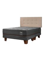 Cama Europea Everest Copper Black 2 Plazas Base Dividida Respaldo Aragón