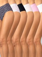 Pack 6 Calzón Maxi Bonded Microfibra Print Sólido