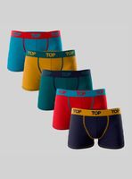 Pack 5 Bóxer Algodón Colores