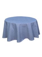 Mantel Redondo Antimanchas Celeste