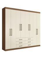 Clóset Master 8 Puertas 6 Cajones Jatoba/Areia