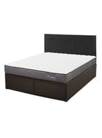 Cama Europea Iron Smart Anatomic 2 Plazas + Respaldo Black + Faldón