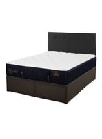 Cama Europea Iron Smart Premium 2 Plazas + Respaldo Black + Faldón
