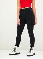 Jeans Skinny Cargo Tiro Medio