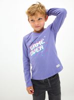 Polera Estampada con Rib en el Cuello