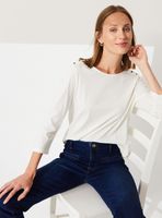 Polera Diseño y Botones Metálicos en Hombro