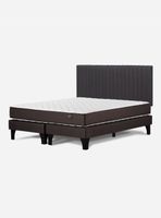 Cama Europea Ergo T New 2 Plazas Base Dividida + Respaldo Lucio Grafito