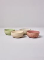 Set 4 Bowls Embossed Pastel