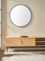 Espejo Redondo Negro 80 cm