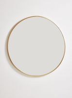 Espejo Redondo Dorado 80 x 80 cm