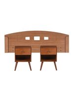 Set Muebles New Gales: Respaldo 2 Plazas + 2 Veladores