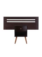 Set Muebles New Munich: Respaldo 1 Plaza + Velador