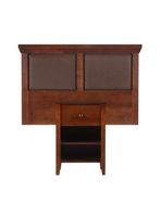 Set Muebles New Torino Café: Respaldo 1 Plaza + Velador