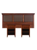 Set Muebles New Torino Café: Respaldo 2 Plazas + 2 Veladores