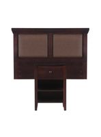 Set Muebles New Torino Chocolate: Respaldo 1 Plaza + Velador