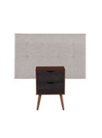 Set Muebles Trigis: Respaldo 1 Plaza + Velador