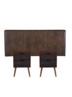 Set Muebles Baker: Respaldo King + 2 Veladores