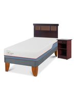 Cama Europea Excellence Plus 1 Plaza + Set Muebles New Dublín Chocolate