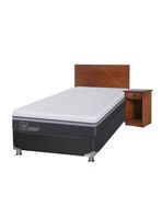 Box Spring Ortopedic Advance B5 BK 1.5 Plazas + Set Muebles Villarrica