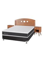 Box Spring New Ortopedic B5 Black 2 Plazas Base Normal + Set Muebles New Gales
