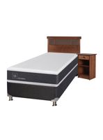 Box Spring New Ortopedic B5 BK 1.5 Plazas + Set Muebles Dublín Caramelo