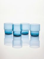 Set 4 Vasos Bajo Terra Azul 300 ml