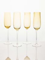 Set 4 Copas Champaña Ámbar