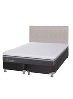 Box Spring Ortopedic Advance B5 Black King + Respaldo Tigris