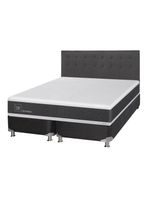 Box Spring New Ortopedic B5 Black King + Respaldo Eufrates