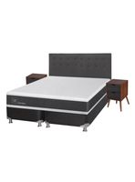 Box Spring New Ortopedic B5 Black King Eufrates Sin Textil