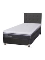 Box Spring Ortopedic Advance B5 Black 1.5 Plazas + Respaldo Eufrates
