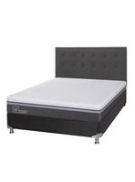 Box Spring Ortopedic Advance B5 Black 2 Plazas Base Normal + Respaldo Eufrates