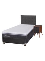 Box Spring Ortopedic Advance B5 Black 1.5 Plazas Eufrates Sin Textil
