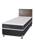 Box Spring New Ortopedic B5 BK 1.5 Plazas + Respaldo Baker