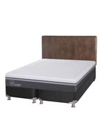 Box Spring Ortopedic Advance B5 Black 2 Plazas Base Dividida + Respaldo Baker