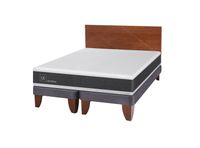 Cama Europea Ortopedic 2 Plazas Base Dividida + Respaldo New Villarrica