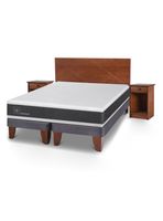 Cama Europea New Ortopedic 2 Plazas Base Dividida + Set Muebles New Villarrica
