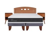 Cama Europea Ortopedic Advance 2 Plazas Base Dividida + Set Muebles New Gales