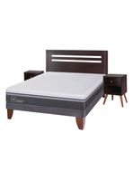 Cama Europea Ortopedic Advance 2 Plazas Base Normal + Set Muebles New Munich