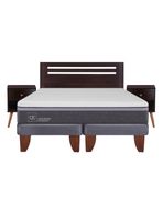 Cama Europea Ortopedic Advance 2 Plazas Base Dividida + Set Muebles New Munich