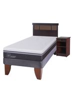 Cama Europea Ortopedic advanCama Europea 1.5 Plazas + Set Muebles New Dublín Chocolate